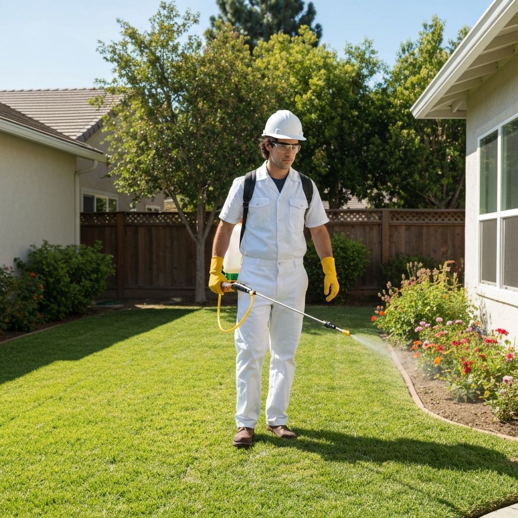 Professional pest control technician